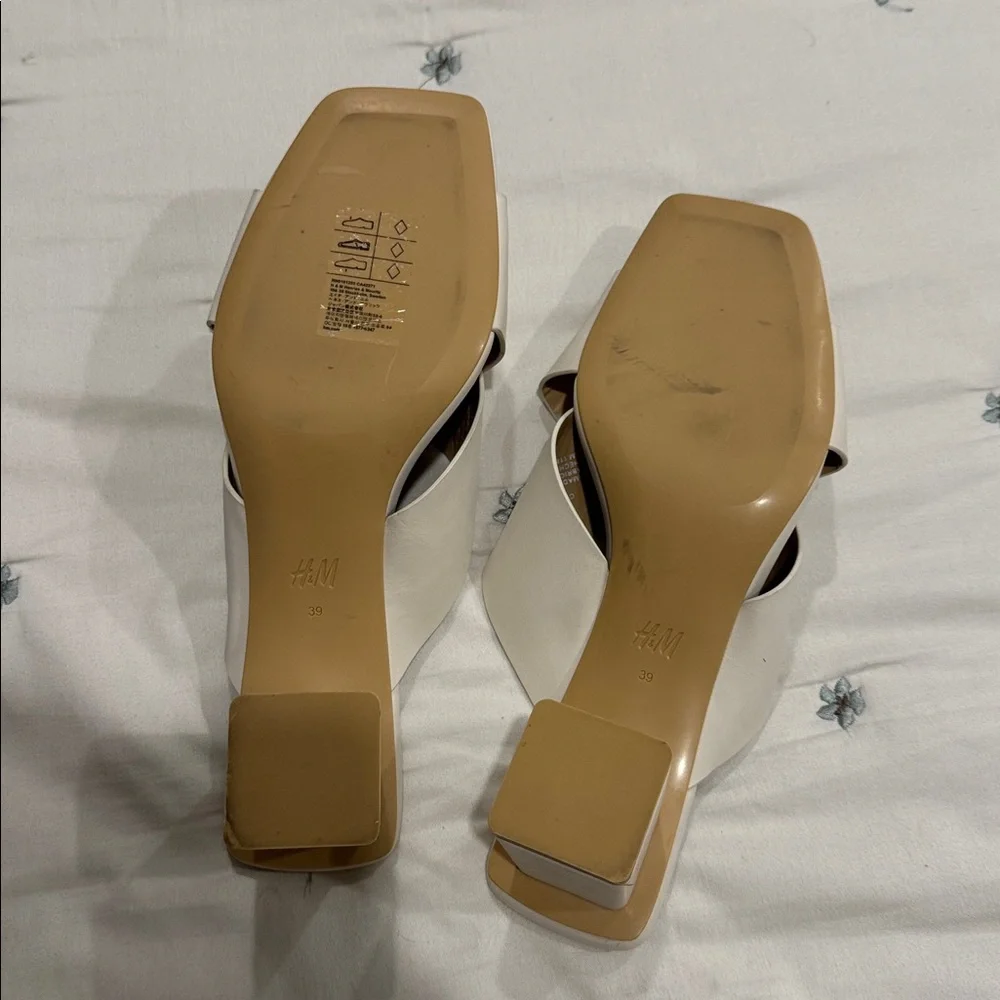 H&M New Vegan White Sandals 8 - Picture 4 of 5